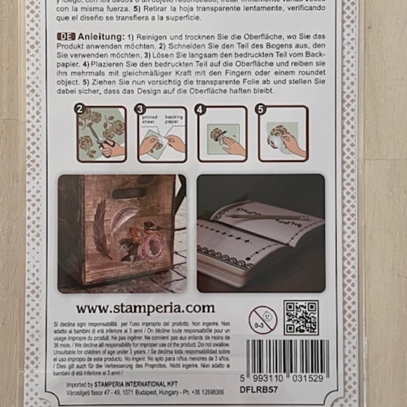 Stamperia Chocolate Rub-On Transfers – Vintage Sweets & Café Theme (4" x 8.5") - Picture 6 of 6